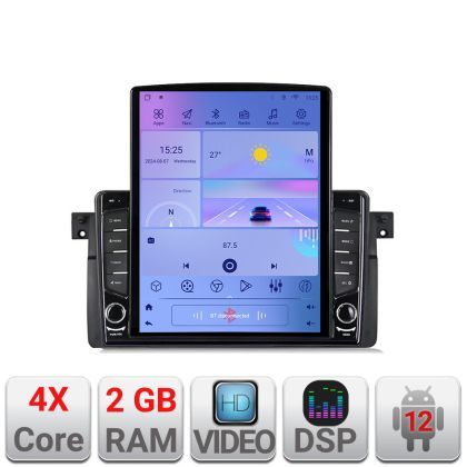 Navigatie BMW Seria 3 E46 K-052 ecran tip TESLA 9.7" cu Android Radio Bluetooth Internet GPS WIFI 2+32 DSP Quad Core