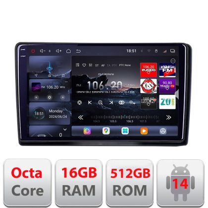 Navigatie Nissan Navara 2006-2014 Edotec Kit-NAVARA 8 core QLED 2K 16+512 360 Android Waze USB Navigatie Internet Youtube Radio