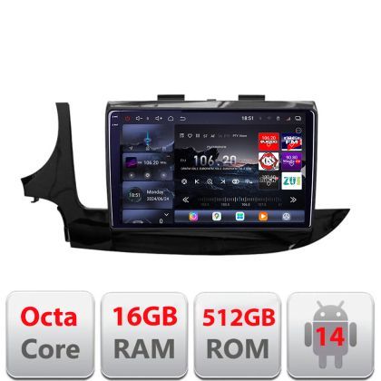 Navigatie Opel Mokka 2016- Edotec Kit-MOKKA2 8 core QLED 2K 16+512 360 Android Waze USB Navigatie Internet Youtube Radio