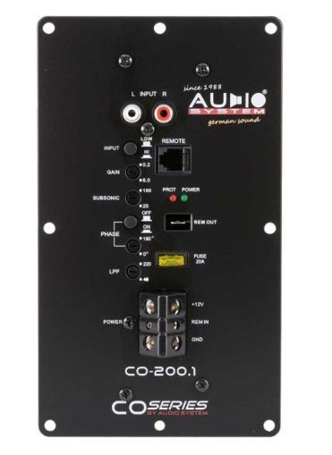 Amplificator auto incorporabil CO-200.1 Audio System, 200 watts, in 2 sau 4 ohm, 1 canal