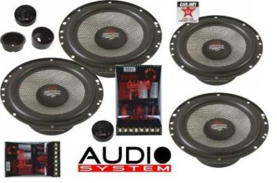 Kit Difuzoare Component Audio System X-165 4 căi 165mm Kickbass Crossovere plug'n'play 2x300/220 watt 2 Ohm