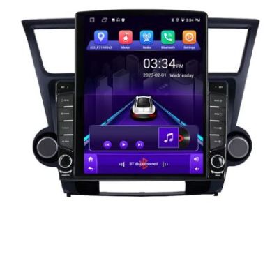 Navigatie Toyota Highlander 2007-2013 ecran tip TESLA 9.7" cu Android Radio Bluetooth Internet GPS WIFI 2+32 DSP Quad