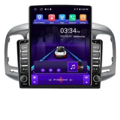 Navigatie HHyundai Accent 2006-2012 K-Accent ecran tip TESLA 9.7" cu Android Radio Bluetooth Internet GPS WIFI 2+32 DSP