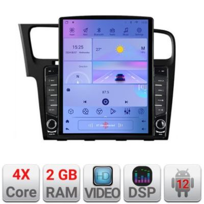 Navigatie VW Golf 7 K-491 ecran tip TESLA 9.7" cu Android Radio Bluetooth Internet GPS WIFI 2+32 DSP Quad Core