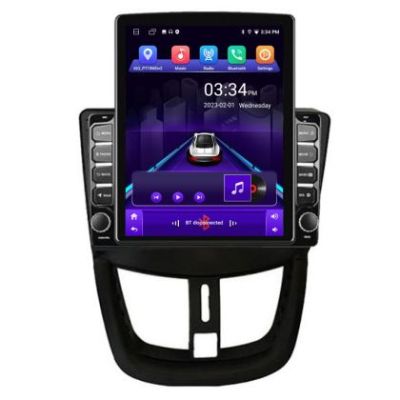 Navigatie Peugeot 207 K-PE01 ecran tip TESLA 9.7" cu Android Radio Bluetooth Internet GPS WIFI 2+32 DSP Quad Core