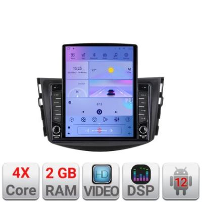 Navigatie Toyota RAV4 K-018 ecran tip TESLA 9.7" cu Android Radio Bluetooth Internet GPS WIFI 2+32 DSP Quad Core