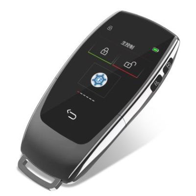 Cheie smart Mercedes-Benz cu touchscreen keyless entry argintiu 900