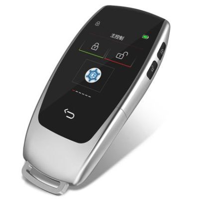 Cheie smart Mercedes-Benz cu touchscreen keyless entry argintiu 900