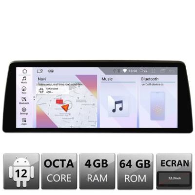 Navigatie BMW Seria 5 E60 2006-2012 cu ecran CIC Android ecran 10.25" 4+64 4G BT