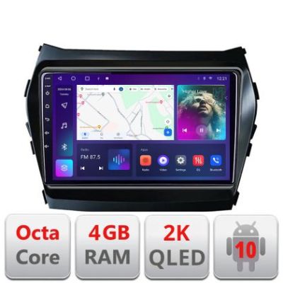 Navigatie HHyundai IX45 Santa Fe 2013-2015 C-209 Android Octa Core Ecran 2K QLED GPS 4G 4+32GB 360 KIT-209+EDT-E409-2K