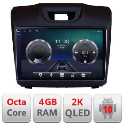 Navigatie Isuzu D-Max C-2234 Android Octa Core Ecran 2K QLED GPS 4G 4+32GB 360 KIT-2234+EDT-E409-2K