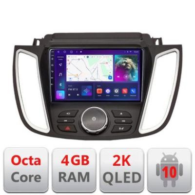 Navigatie Ford Kuga 2015-2020 SYNC2 si SYNC3 Android Octa Core Ecran 2K QLED GPS 4G 4+32GB 360 KIT-kuga+EDT-E409-2K