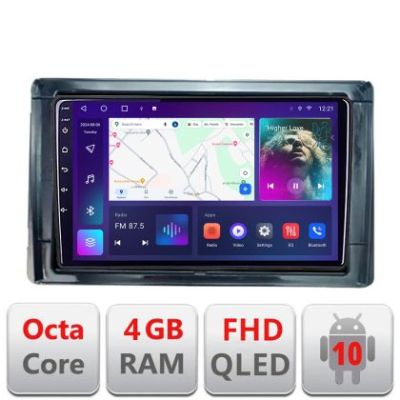 Navigatie Toyota 2DIN B-TY2DIN Android Ecran QLED octa core 4+64 carplay android auto KIT-TY2DIN+EDT-E309V3