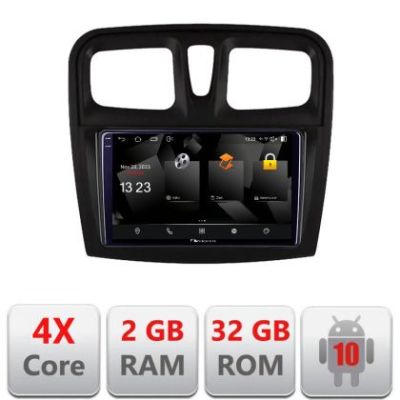 Navigatie Dacia Sandero 2012-2020 var B Android radio gps internet Octa core 2+32 carplay android auto