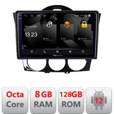 Navigatie Mazda RX8 2008-2011 Android Octa Core Qualcomm 2K Qled 8+128 DTS DSP 360 4G Optical