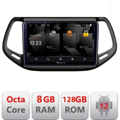 Navigatie Jeep Compass 2017 5960Pro-739 Android Octa Core Qualcomm 2K Qled 8+128 DTS DSP 360 4G Optical