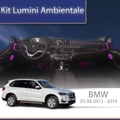 Lumini ambientale BMW X5 X6 (F15 F16) 2014-2019 dedicat set complet control telefon sau sistem original