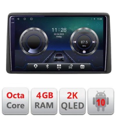 Navigatie Dacia Duster 2018- C-199 Android Octa Core Ecran 2K QLED GPS 4G 4+32GB 360 KIT-199+EDT-E410-2K v1