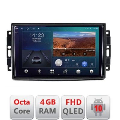 Navigatie Chrysler Jeep B-202 Android Ecran QLED octa core 4+64 carplay android auto KIT-202+EDT-E310V3 v3