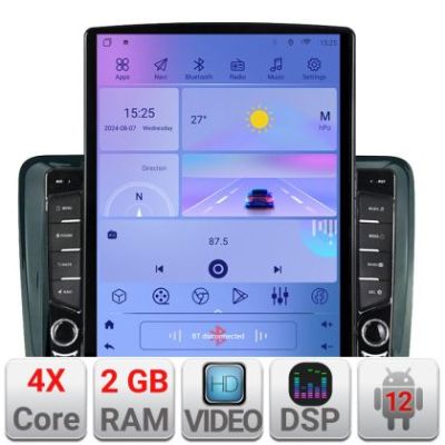 Navigatie VW PQB K-vw ecran tip TESLA 9.7" cu Android Radio Bluetooth Internet GPS WIFI 2+32 DSP Quad Core v1