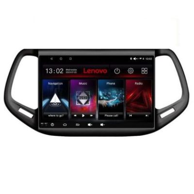 Navigatie Jeep Compass 2017 Lenovo Kit-739 4+64 GB Android Waze USB Navigatie Internet Youtube Radio