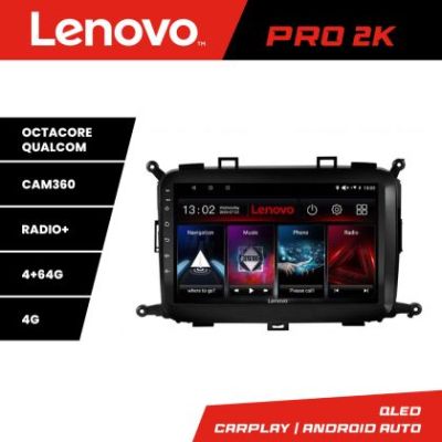 Navigatie Kia Carens 2013-2018 Lenovo Kit-2023 8 core QLED 2K 4+64 360 Android Waze USB Navigatie Internet Youtube Radio