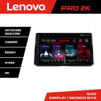 Navigatie Toyota Corolla 2019- Lenovo Kit-388-levin 8 core QLED 2K 4+64 360 Android Waze USB Navigatie Internet Youtube Radio