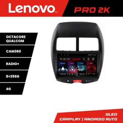 Navigatie Mistubishi ASX Lenovo Kit-026 8 core QLED 2K 8+256 360 Android Waze USB Navigatie Internet Youtube Radio