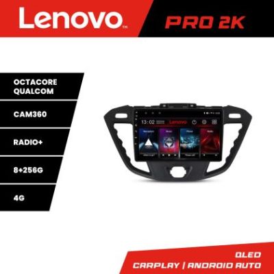 Navigatie Ford Transit Quad Core Lenovo Kit-845 8 core QLED 2K 8+256 360 Android Waze USB Navigatie Internet Youtube Radio