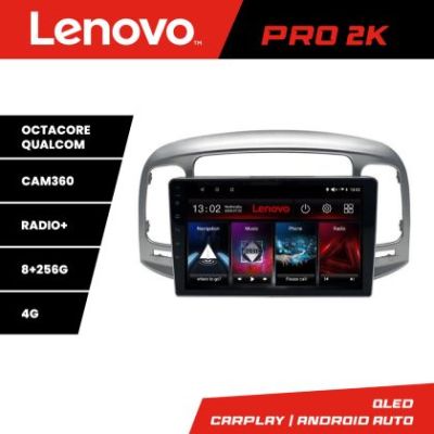 Navigatie Hyundai Accent 2006-2012 Lenovo Kit-ACCENT 8 core QLED 2K 8+256 360 Android Waze USB Navigatie Internet Youtube Radio