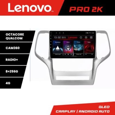 Navigatie Jeep Gran Cherokee 2011-2013 Lenovo Kit-GRCHE 8 core QLED 2K 8+256 360 Android Waze USB Navigatie Internet Youtube Radio