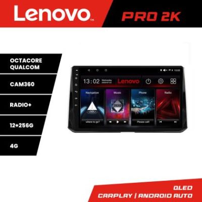 Navigatie Toyota Corolla 2019- Lenovo Kit-388-levin 8 core QLED 2K 12+256 360 Android Waze USB Navigatie Internet Youtube Radio