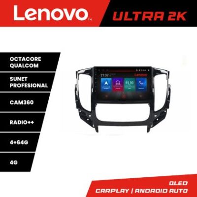 Navigatie Mitsubishi L200 2014-2020 Lenovo Kit-1094 8 core QLED Qualcomm 4+64 360 Android Waze USB Navigatie Internet Youtube Radio v1