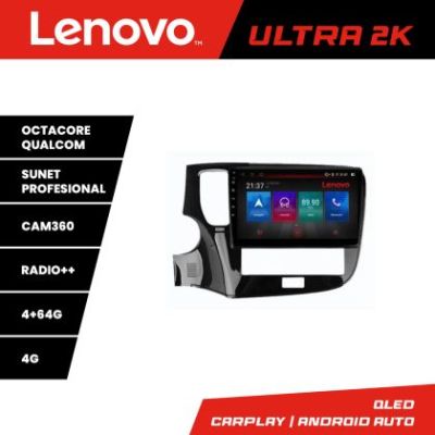 Navigatie Mitsubishi Oultander 2020- Lenovo Kit-1230-20 8 core QLED Qualcomm 4+64 360 Android Waze USB Navigatie Internet Youtube Radio