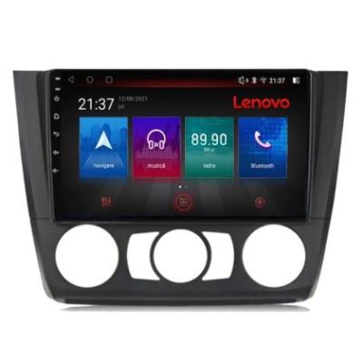 Navigatie BMW Seria 1 E87 2007-2011 clima manuala Lenovo Kit-bmw117-manual 8 core QLED Qualcomm 4+64 360 Android Waze USB Navigatie Internet Youtub