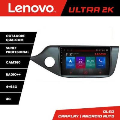 Navigatie Kia Ceed 2012-2018 Lenovo Kit-KI39 8 core QLED Qualcomm 4+64 360 Android Waze USB Navigatie Internet Youtube Radio