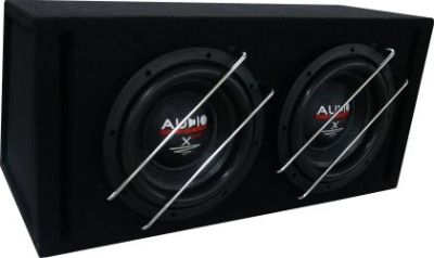 Subwoofer pasiv cu incinta 60L Audio System X 10 EVO BR-2, 1200 watts, 2x1 ohm, 2 x 250 mm, 2 x 10", SPL bass reflex, 2 difuzoare