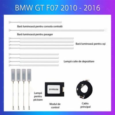 Lumini Ambientale BMW Seria 5 2010-2016 dedicat set difuzoare control telefon sau sistem original