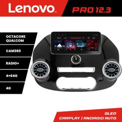 Navigatie Mercedes Vito 2016- format V Klass Lenovo PRO ecran 12.3 4+64 DSP 4G internet DSP Fibra optica