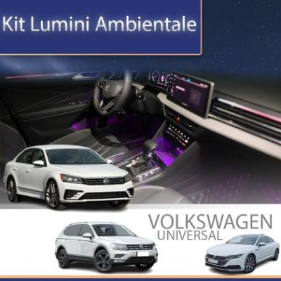 Lumini ambientale VW Skoda Seat MQB dupa 2014 dedicate kit complet control din sistemul original sau telefon