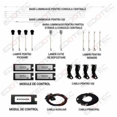 Lumini ambientale Lexus IS 2015-2020 set complet control telefon sau sistem original