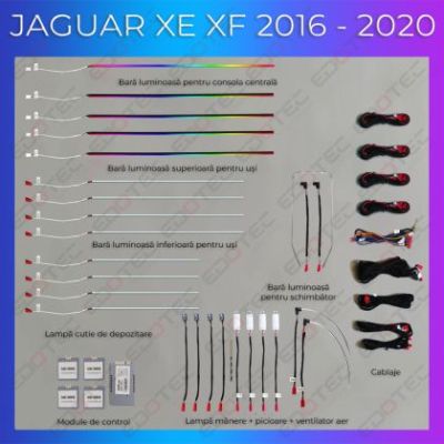 Lumini Ambientale Jaguar XE XFL 2016-2020 set complet control telefon sau sistem original