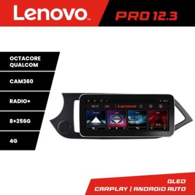 Navigatie Kia Picanto 2011-2015 K-217 Lenovo PRO 8+256 12.3 inch qled android 4G DSP gps internet