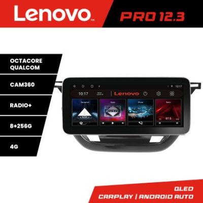 Navigatie Opel Corsa F 2019- Lenovo PRO 8+256 12.3 inch qled android 4G DSP gps internet  KIT-corsa-f