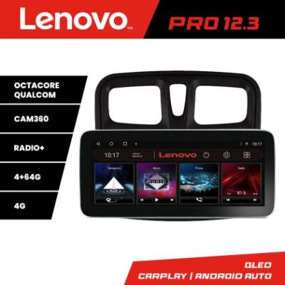 Navigatie Dacia Sandero 2012-2020 var B Lenovo PRO 4+64 12.3 inch qled android 4G DSP gps internet a