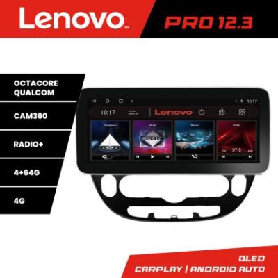 Navigatie Kia Soul 2014-2019 Lenovo PRO 4+64 12.3 inch qled android 4G DSP gps internet  Kit-soul-2014