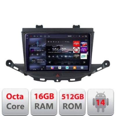 Navigatie Opel Astra K 2015-2021 Edotec Kit-ASTRAK 8 core QLED 2K 16+512 360 Android Waze USB Navigatie Internet Youtube Radio