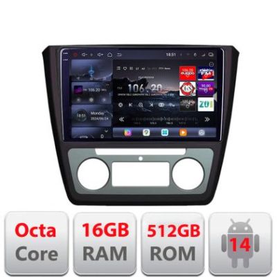 Navigatie Skoda Yeti 2009-2014 Edotec Kit-YETI 8 core QLED 2K 16+512 360 Android Waze USB Navigatie Internet Youtube Radio