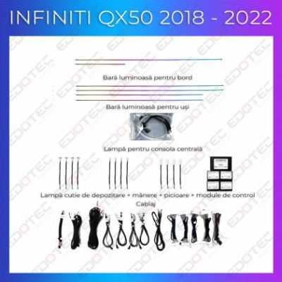 Lumini ambientale Inifnity QX50 2018-2022 set complet control telefon sau sistem original