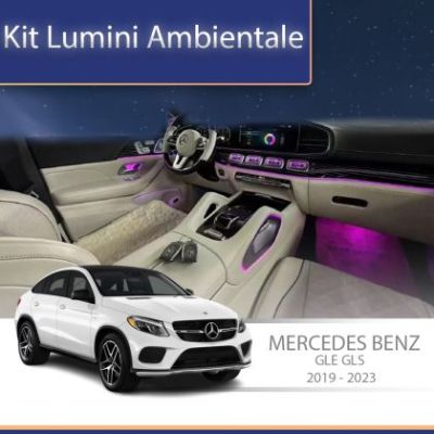 Lumini Ambientale trimuri negru lucios Mercedes GLE GLS W166 control pe sistemul original sau telefon